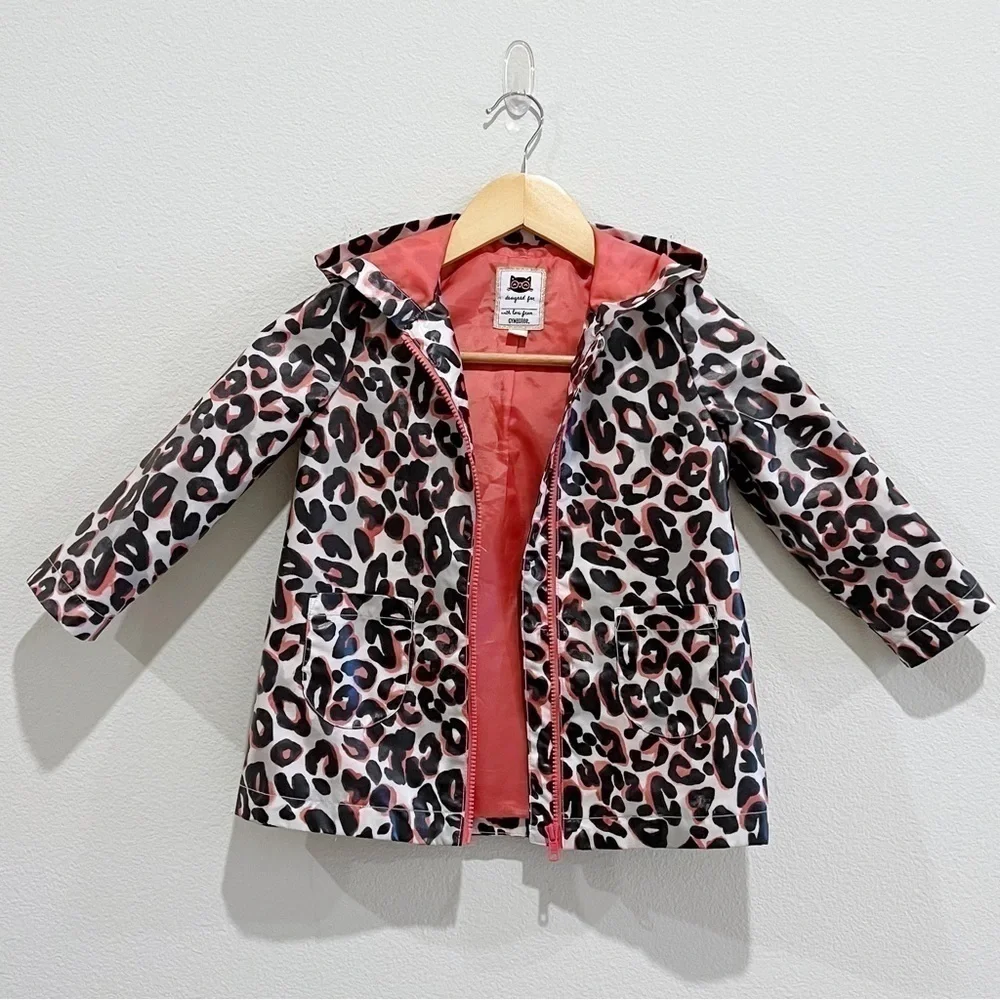 GYMBOREE Animal Print Leopard Rain Jacket XS